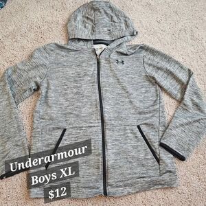 Under Armour Heathered Gray Zip Hoodie